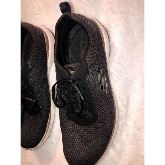 SKECHERS LITE WEIGHT WALKING RUNNING ATHLETIC SHOES MENS SIZE 9 BLACK - Picture 4 of 5